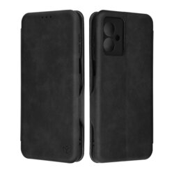 Husa 360° Motorola Moto G55 Techsuit Safe Wallet Plus, negru