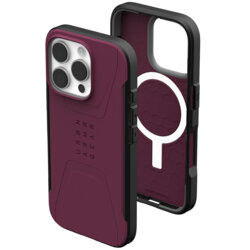 Husa iPhone 16 Pro UAG Civilian MagSafe, Bordeaux