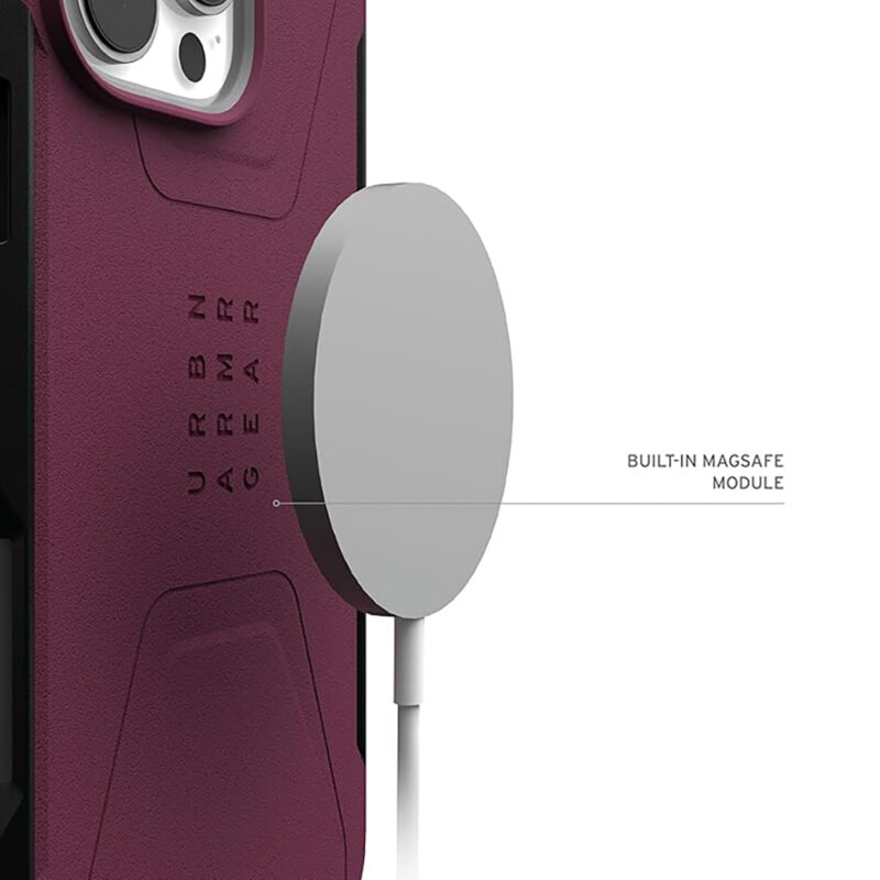 Husa iPhone 16 Pro UAG Civilian MagSafe, Bordeaux
