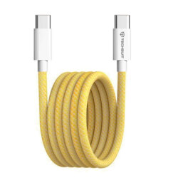 Cablu Super Fast Charging tip C PD60W Techsuit, 1m, galben