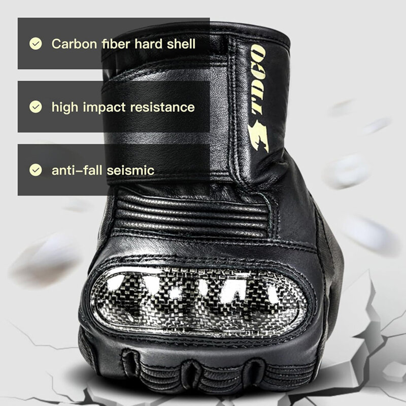 Manusi moto de barbati Techsuit, marimea XL, maro, OG106