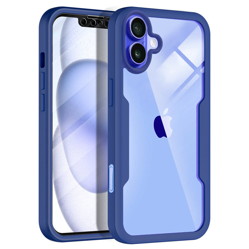 Husa 360° iPhone 16 Techsuit ColorVerse, albastru