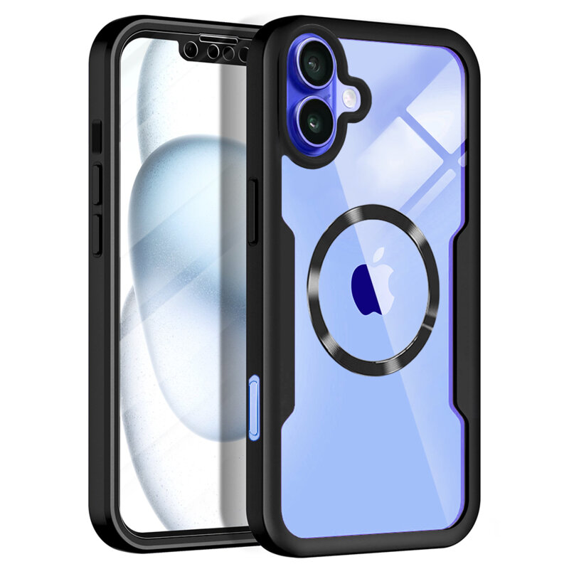 Husa 360° iPhone 16 Techsuit ColorVerse MagSafe, negru
