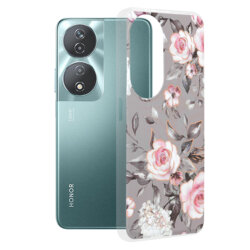 Husa Honor 90 SMART Techsuit Marble, Bloom of Ruth Gray