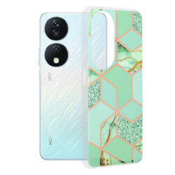 Husa Honor X7b Techsuit Marble, Green Hex