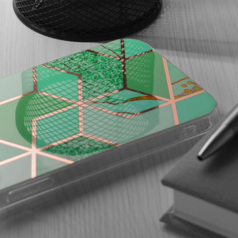 Husa Honor X7b Techsuit Marble, Green Hex