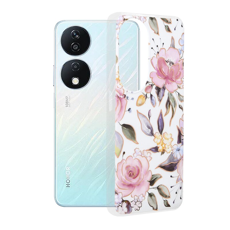 Husa Honor X7b Techsuit Marble, Chloe White