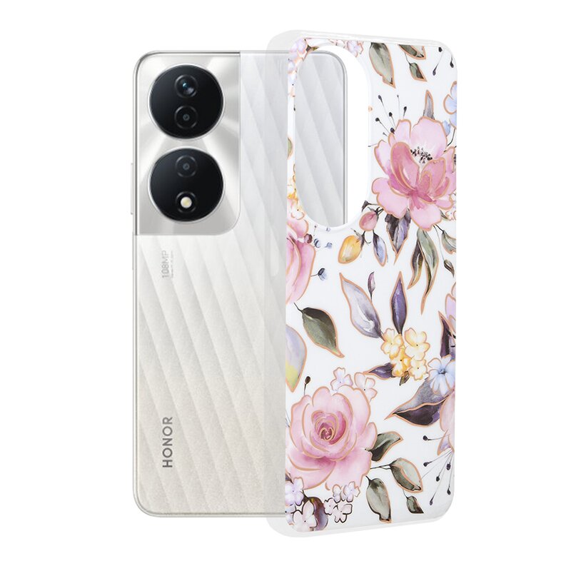 Husa Honor X7b 5G Techsuit Marble, Chloe White