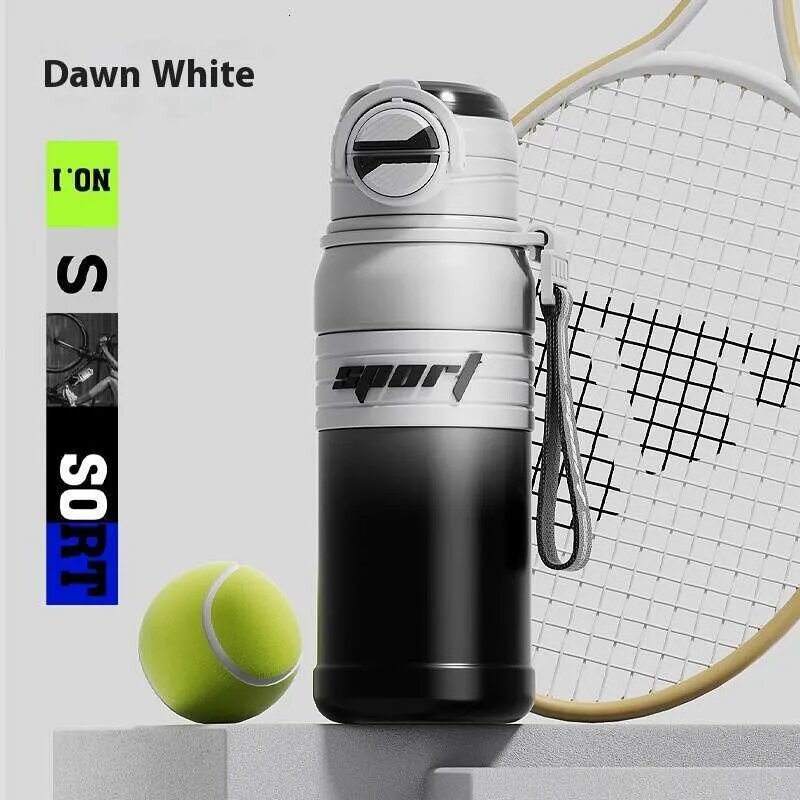 Termos sports pentru apa metalic Techsuit THM9, 680ml, alb
