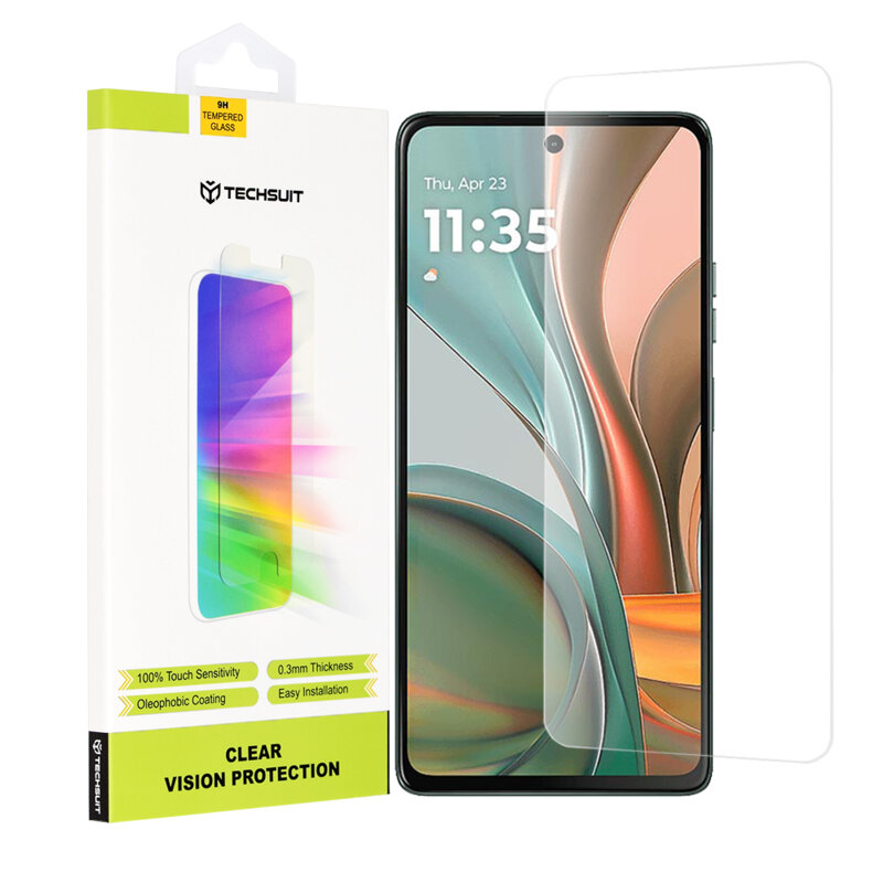 Folie sticla Motorola Moto G75 Techsuit Clear Vision Glass, transparenta