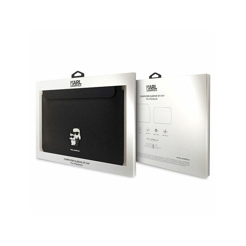 Husa laptop 14inch cu prindere magnetica, negru, KLCS14SAKCPMK