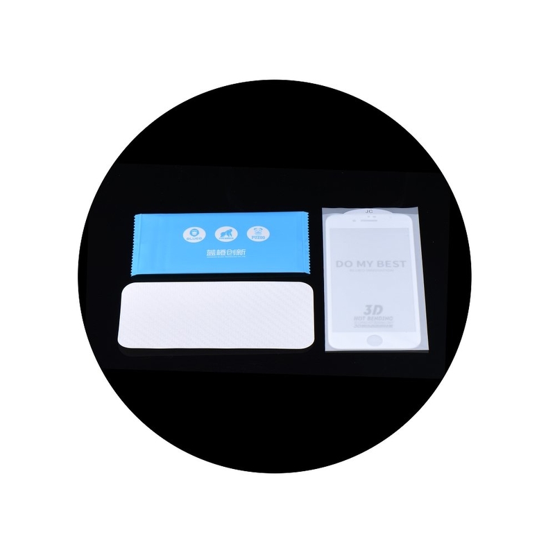 Folie Sticla Apple iPhone 8 Mr. Monkey 5D Hot Bending Cu Rama - Alb