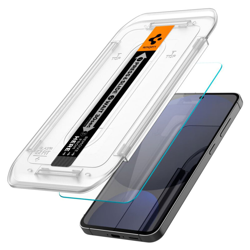 [Pachet 2x] Folie Samsung Galaxy S24 FE Spigen Glas.tR EZ Fit, transparenta