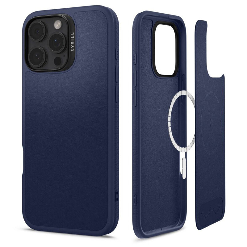 Husa iPhone 16 Pro Max Spigen Cyrill Kajuk MagSafe, bleumarin