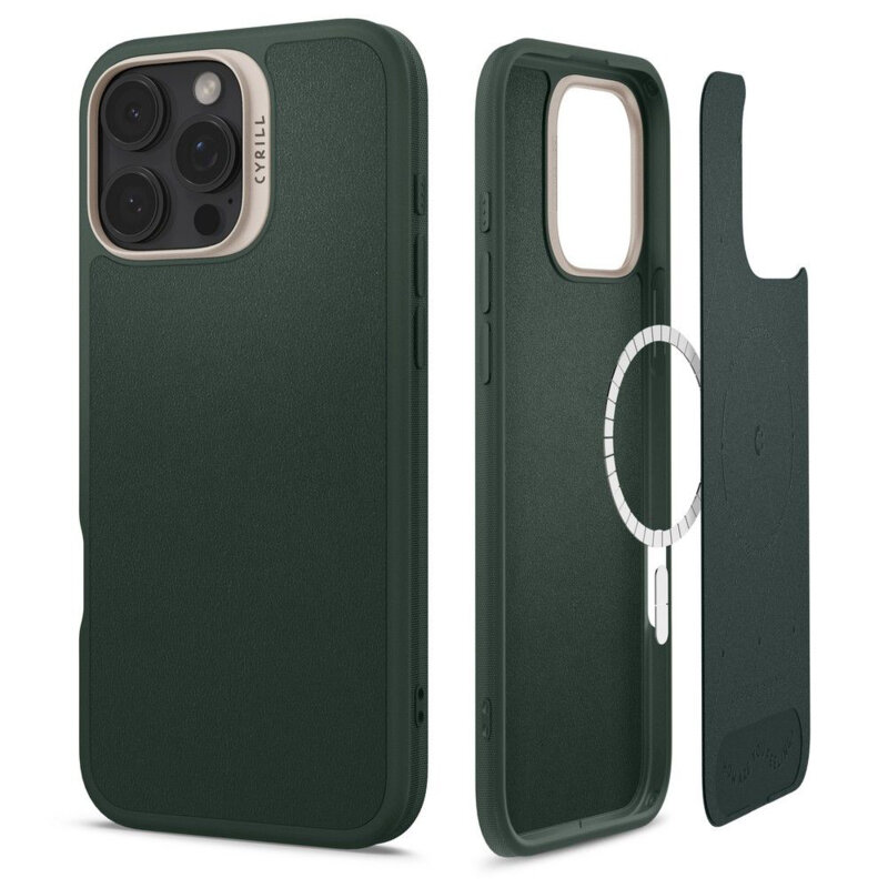 Husa iPhone 16 Pro Spigen Cyrill Kajuk MagSafe, verde
