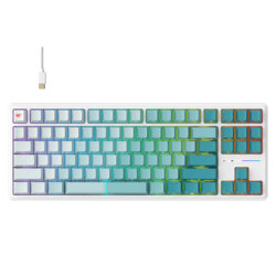 Tastatura gaming iluminata cu fir Havit KB901L, alb / verde