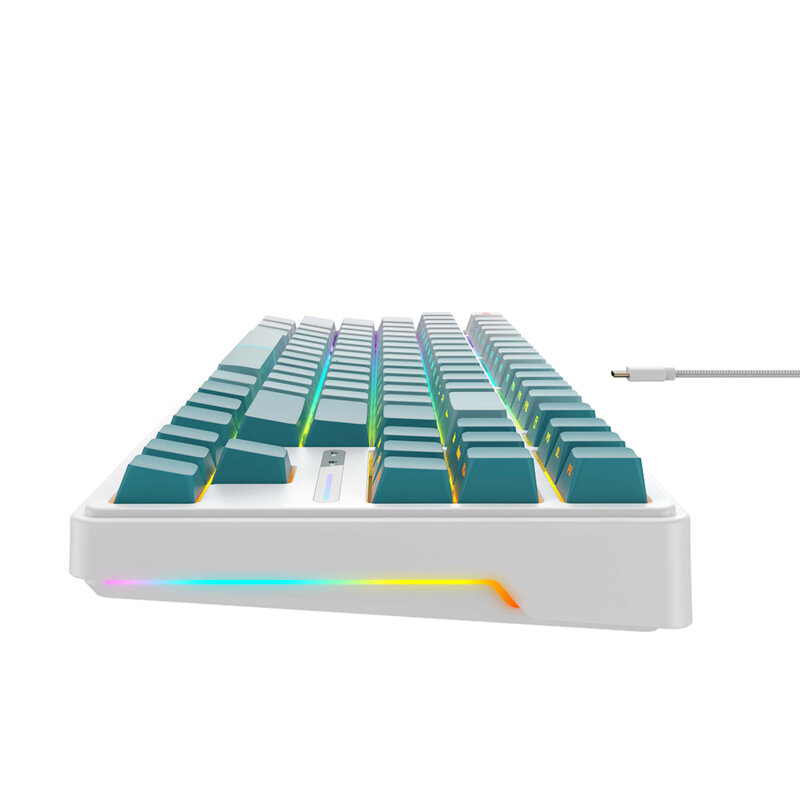 Tastatura gaming iluminata cu fir Havit KB901L, alb / verde