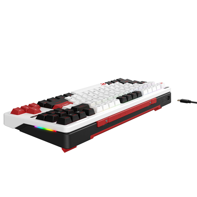 Tastatura gaming iluminata cu fir Havit KB902L, negru /alb / rosu