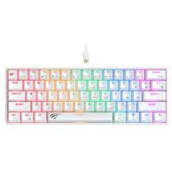 Tastatura gaming cu fir si LED-uri Havit KB903L, 1.8m, alb
