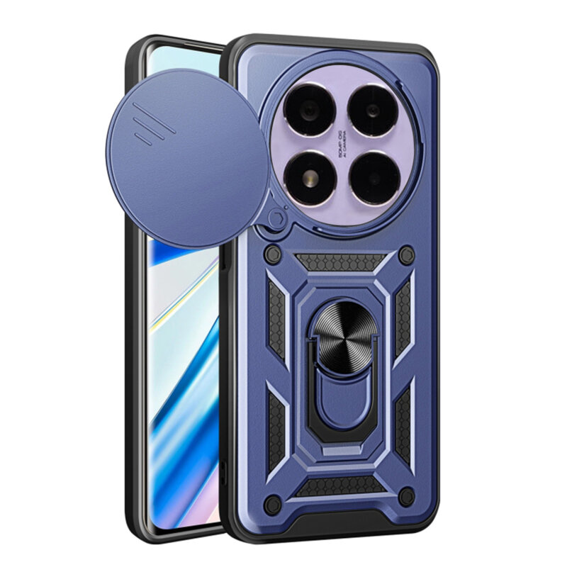 Husa Xiaomi Redmi Note 14 Pro 5G protectie camera Techsuit CamShield Series, albastru