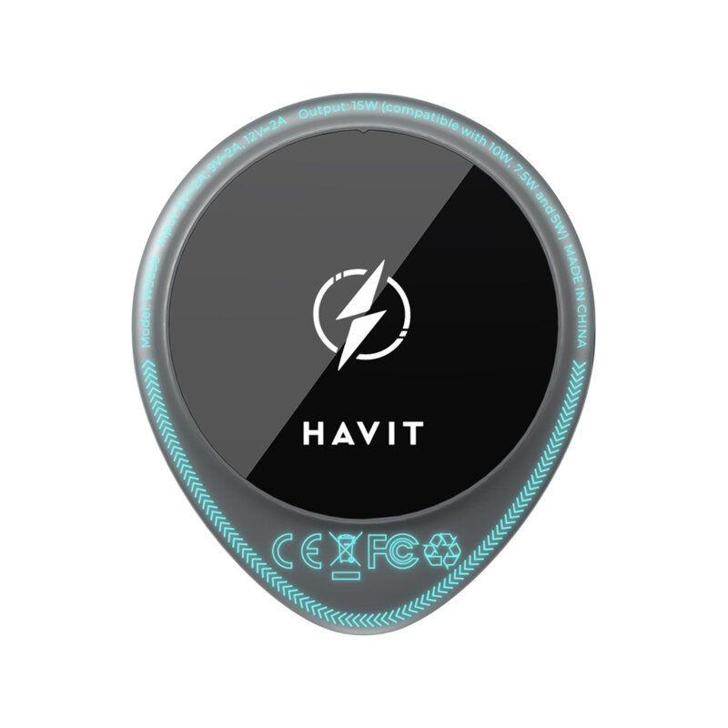 Suport auto cu incarcare wireless 15W Havit W3036, negru