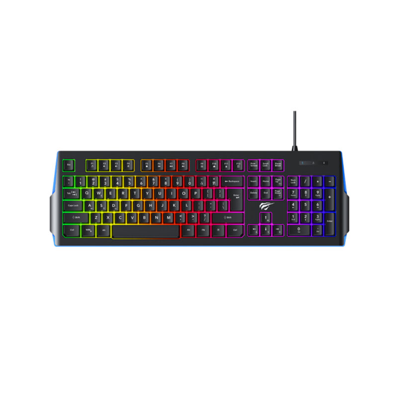 Tastatura cu lumini RGB, 1.4m Havit KB866L, negru / rosu