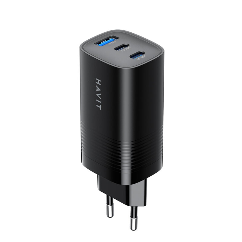 Incarcator priza USB 2x Type-C Havit UC20 EU, negru