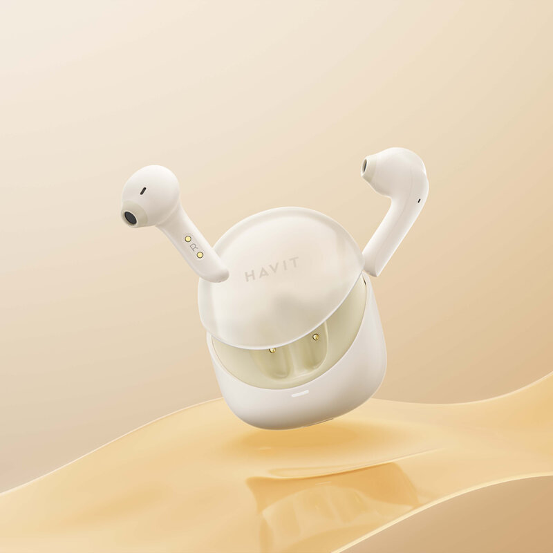 Casti gaming in-ear TWS, ENC Havit Modern Buds TW974, bej