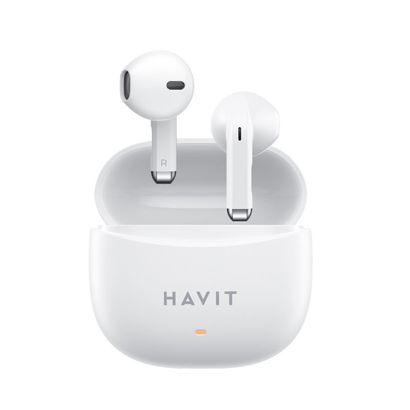 Casti Bluetooth TWS cu microfon, Type-C Havit TW941, alb