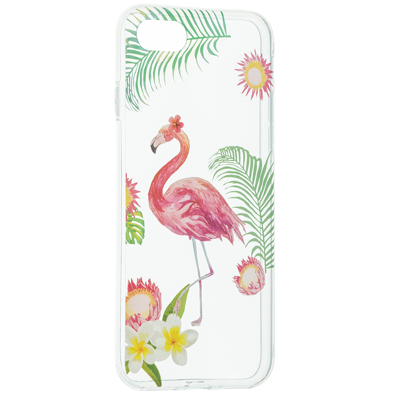 Husa iPhone 7 Silicon Summer - Flamingo