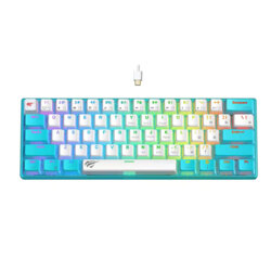 Tastatura gaming cu fir si LED-uri Havit KB903L, albastru / alb