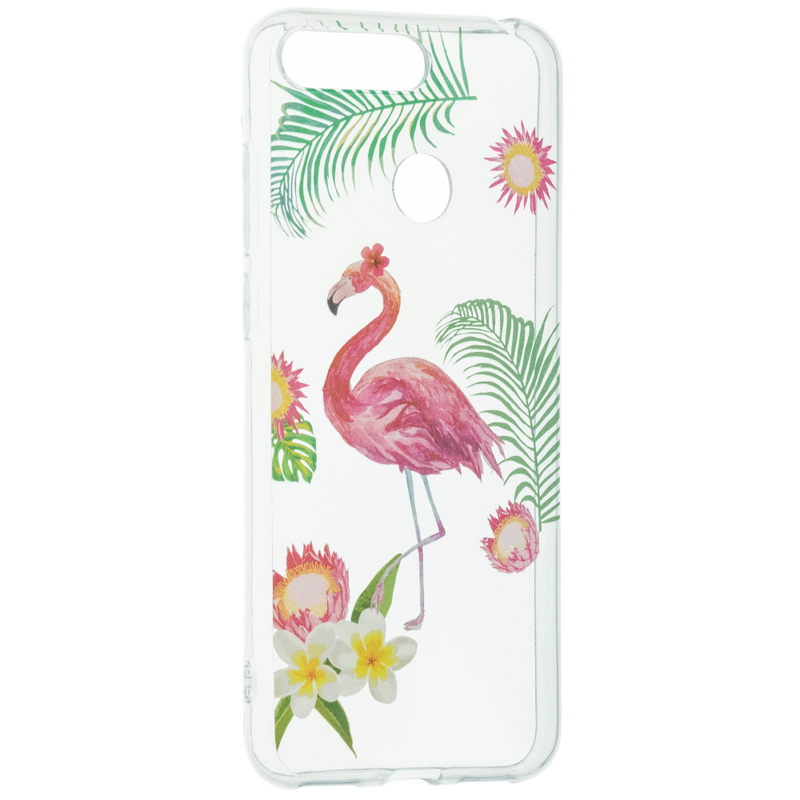 Husa Huawei Honor 7A Silicon Summer - Flamingo