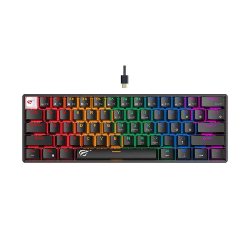 Tastatura gaming iluminata cu fir Havit KB903L, negru