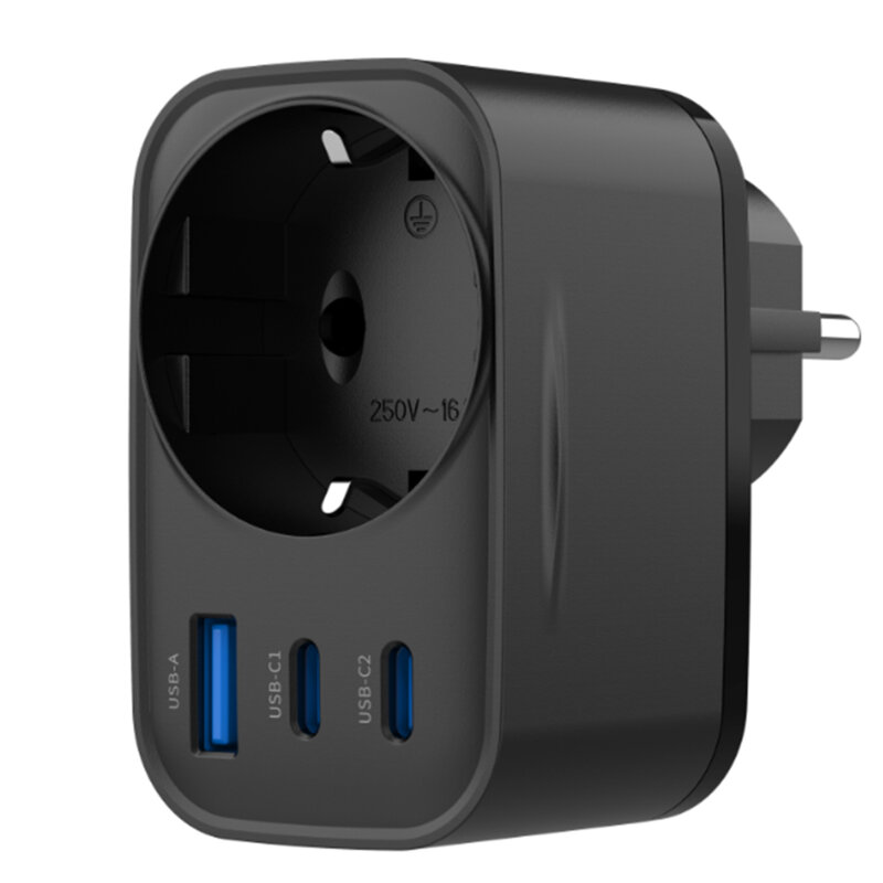 Incarcator priza USB 2x Type-C 30W Havit UC142 EU, negru