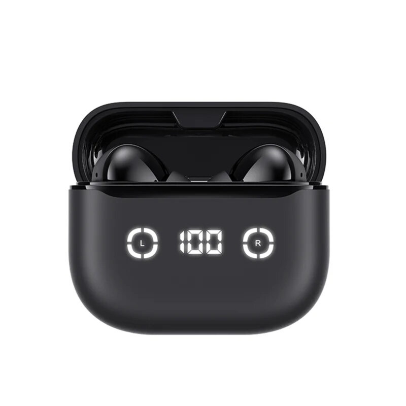 Casti wireless Bluetooth cu afisaj digital Havit TW984, negru