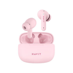 Casti True Wireless Bluetooth, Type-C Havit TW967 Pro, roz