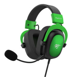 Casti de gaming, casti PS4 cu microfon Havit, verde, H2002d