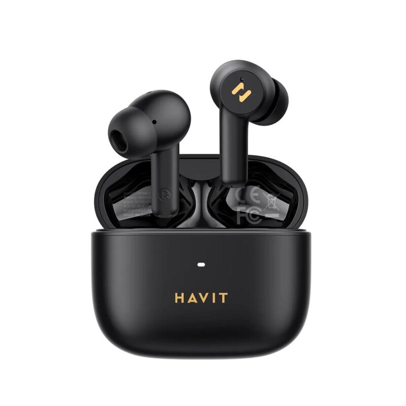 Casti Bluetooth cu microfon, TWS, ANC Havit TW958 Pro, negru
