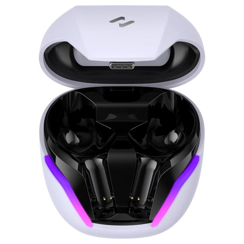 Casti gaming wireless, Bluetooth 5.3, RGB Havit TW970, alb