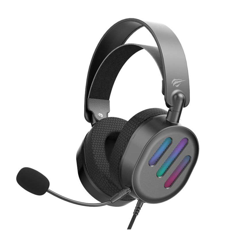 Casti pentru gaming cu fir si microfon Havit, negru, H2038U