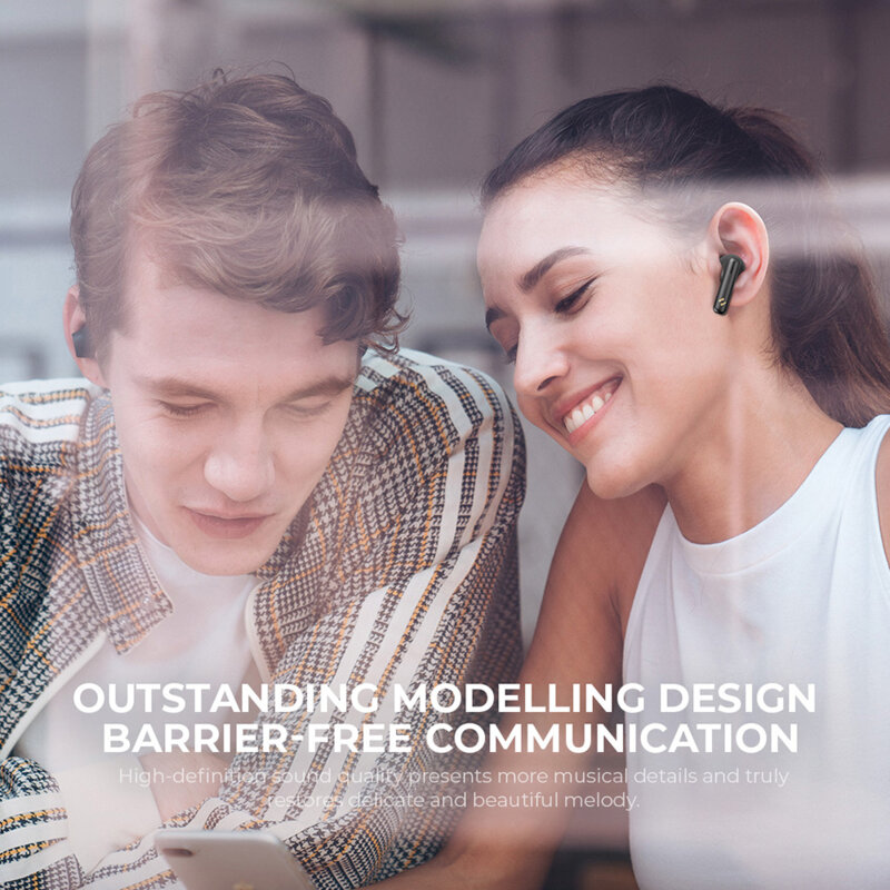 Casti Bluetooth in-ear, True Wireless Havit TW947, bej