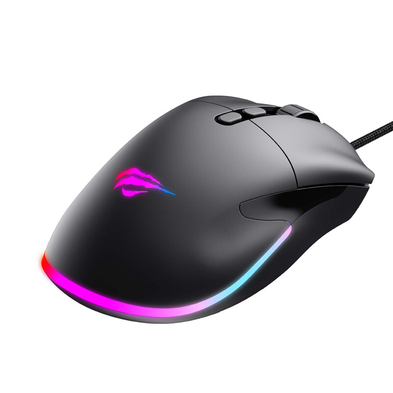 Mouse gaming cu fir pentru PC 800-12000 DPI Havit MS954, negru