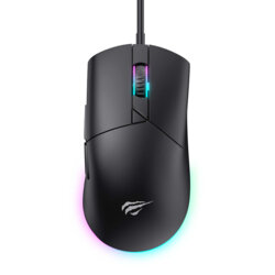 Mouse gaming lumini RGB pentru laptop Havit MS1038, negru