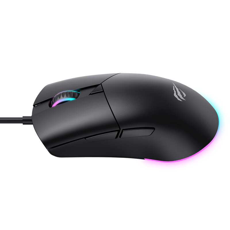Mouse gaming lumini RGB pentru laptop Havit MS1038, negru