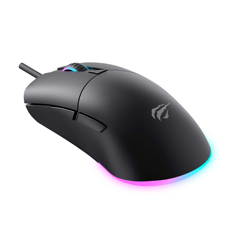 Mouse gaming lumini RGB pentru laptop Havit MS1038, negru