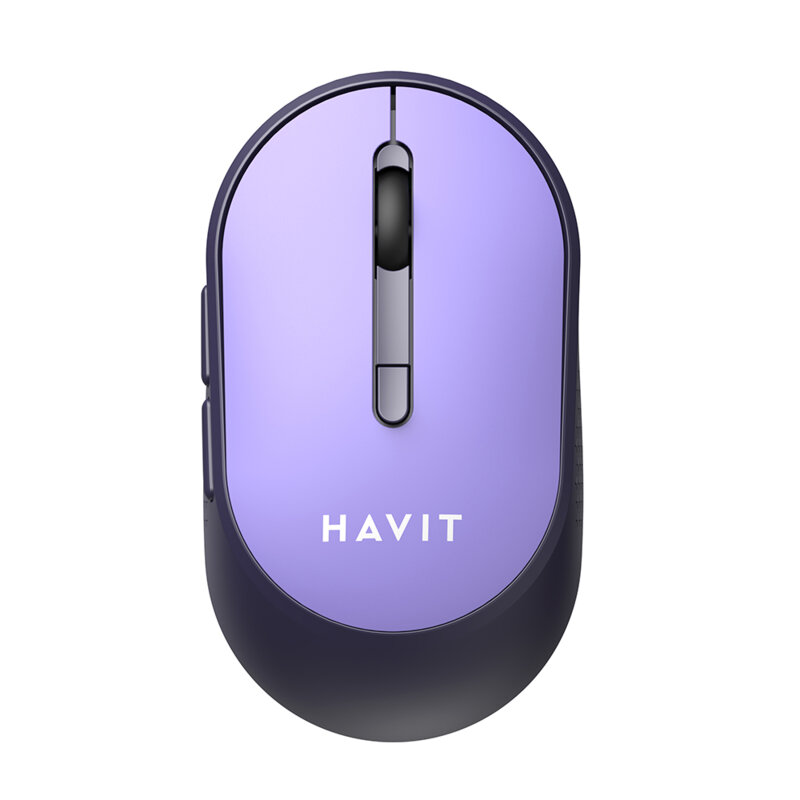 Mouse wireless ergonomic pentru laptop Havit MS78GT, mov