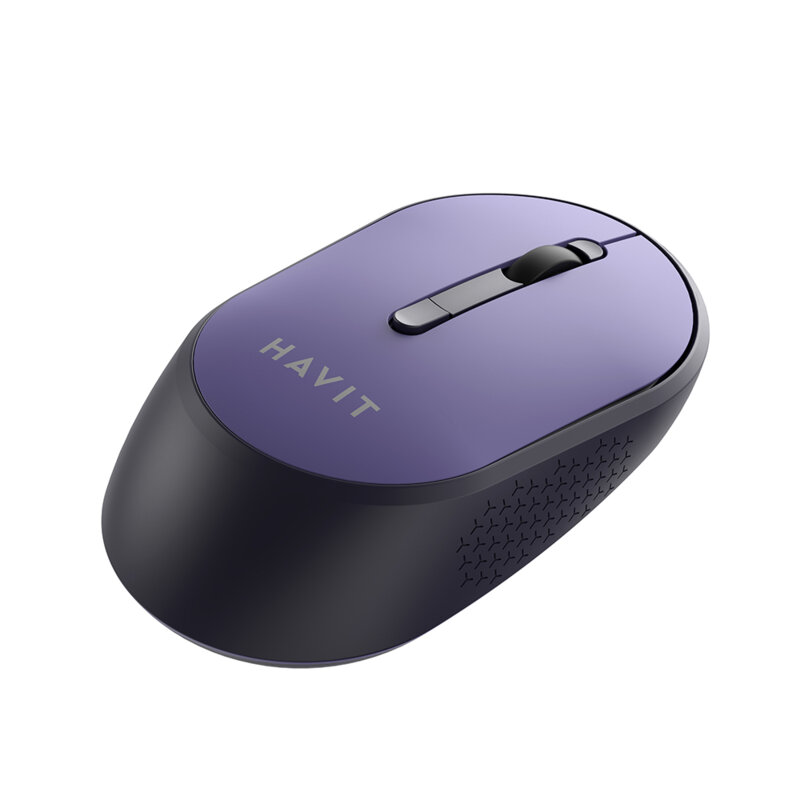 Mouse wireless ergonomic pentru laptop Havit MS78GT, mov