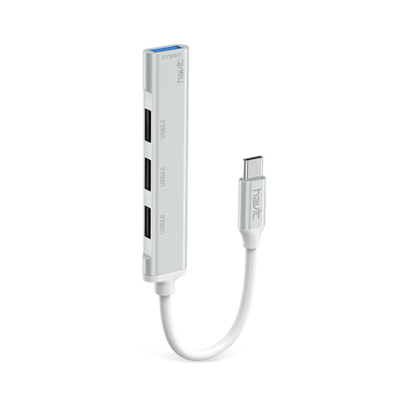 Docking Station, hub cu 4x USB Havit, argintiu, HB41