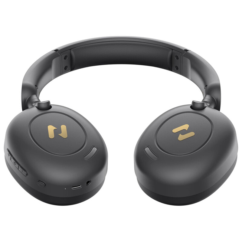 Casti wireless multipoint, ANC + husa Havit H655BT Pro, negru