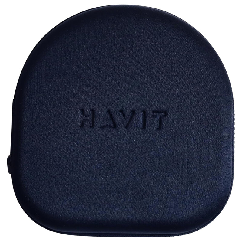 Casti wireless multipoint, ANC + husa Havit H655BT Pro, negru